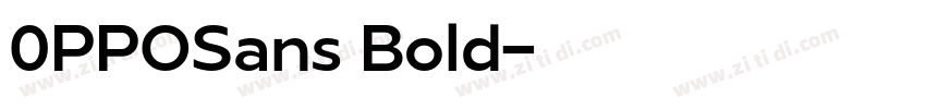 0PPOSans Bold字体转换